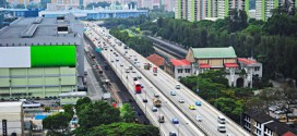 Einer der wenigen Highways von Singapur